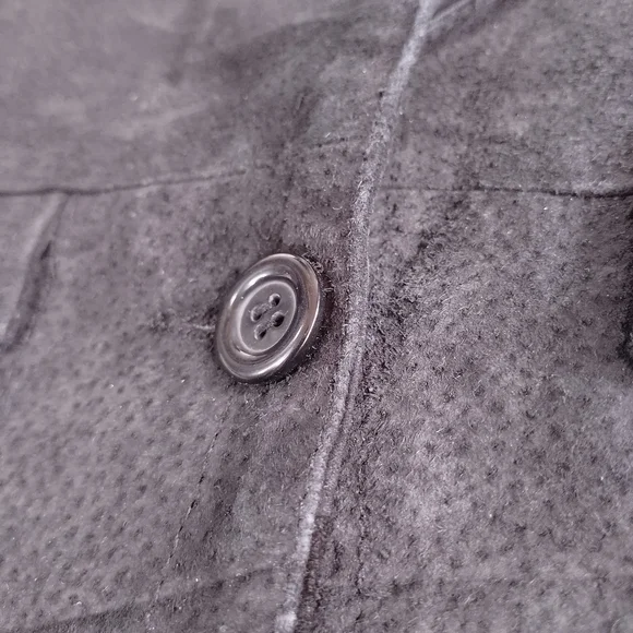 SUZY SHIER Women's Black Suede Blazer Jacket - Picture 6 of 11